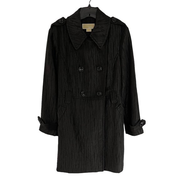 Michael Kors Jackets & Blazers - Michael Kors Double Breasted Trench Coat Black Women's Size Meduim